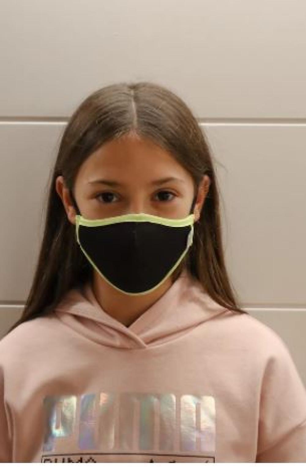 KIDS SMART MASK NEGRA Y VERDE