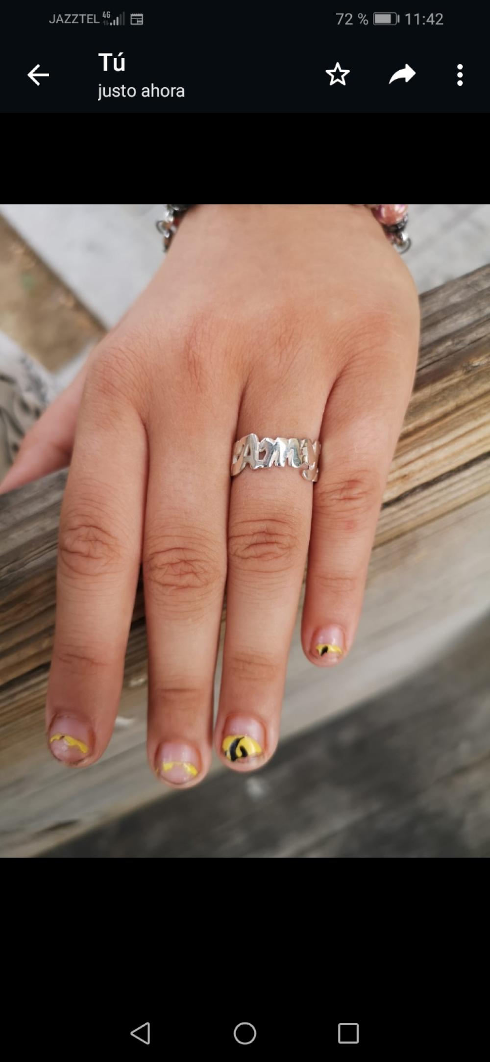 Anillo hecho artesanalmente  plata personalizado,