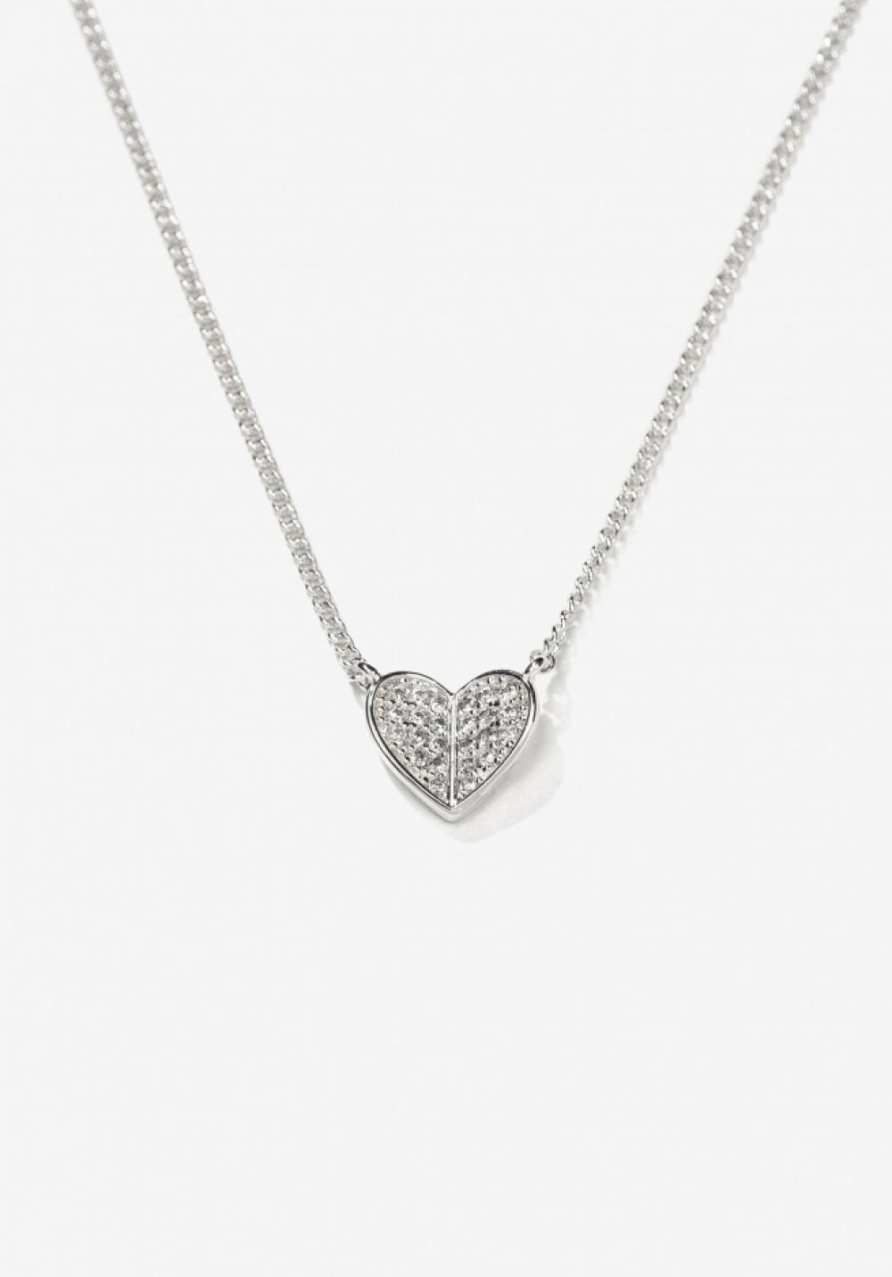 Collar corazon silver plated,collaret cor