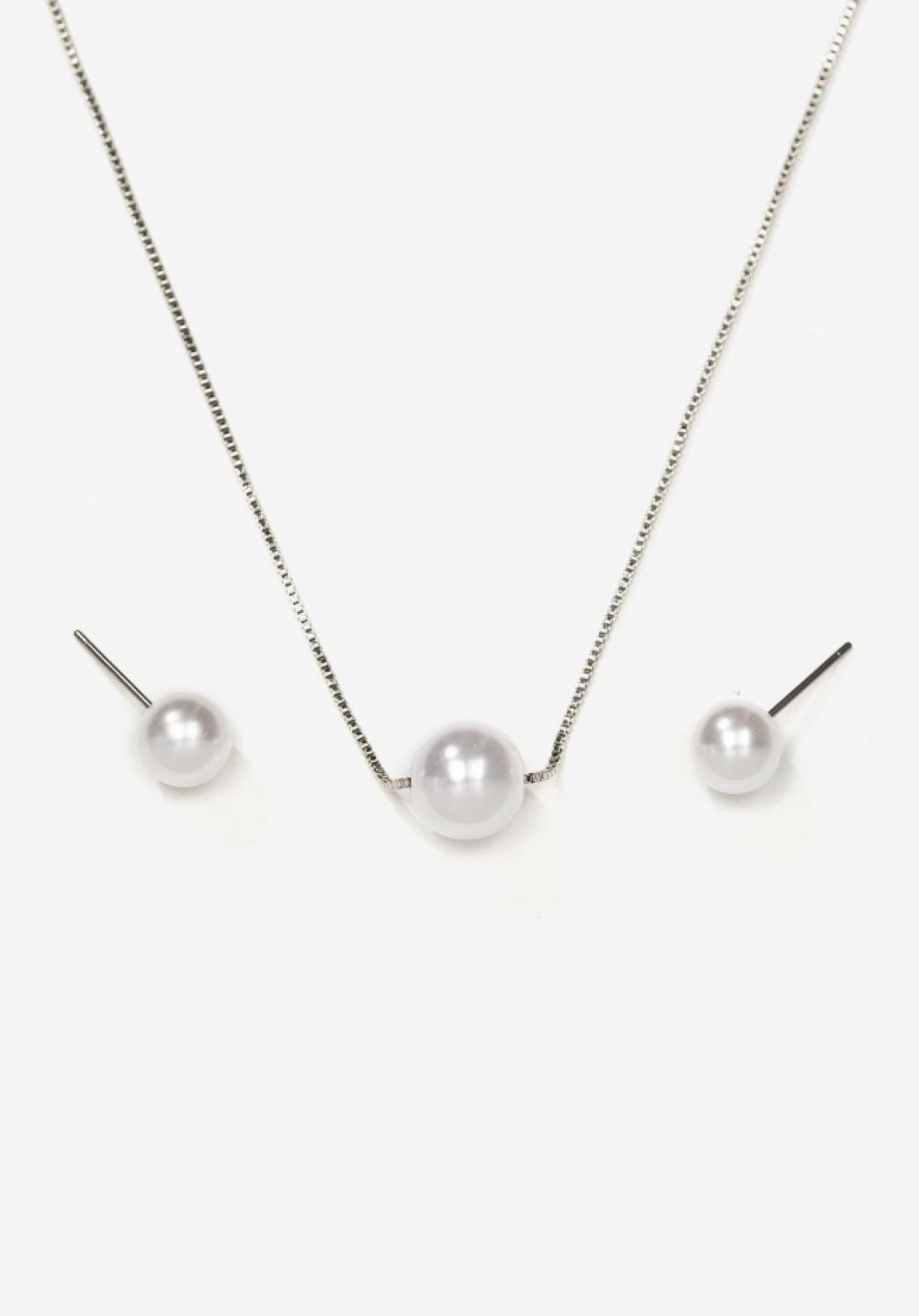 Cojunt collaret i arrecades perla.