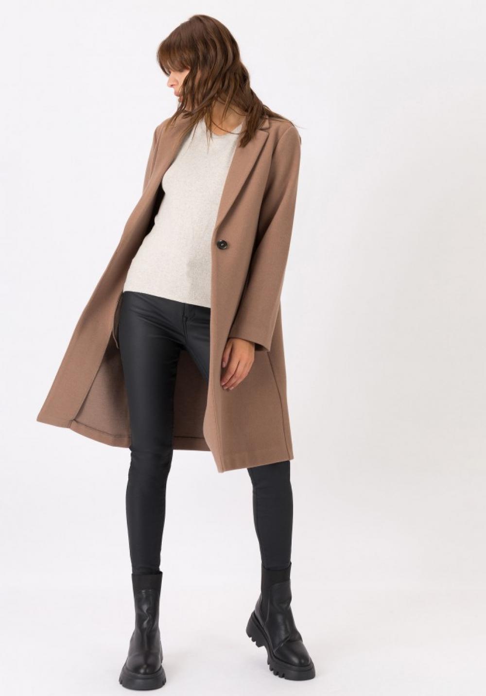 Abrigo de paño Papaya