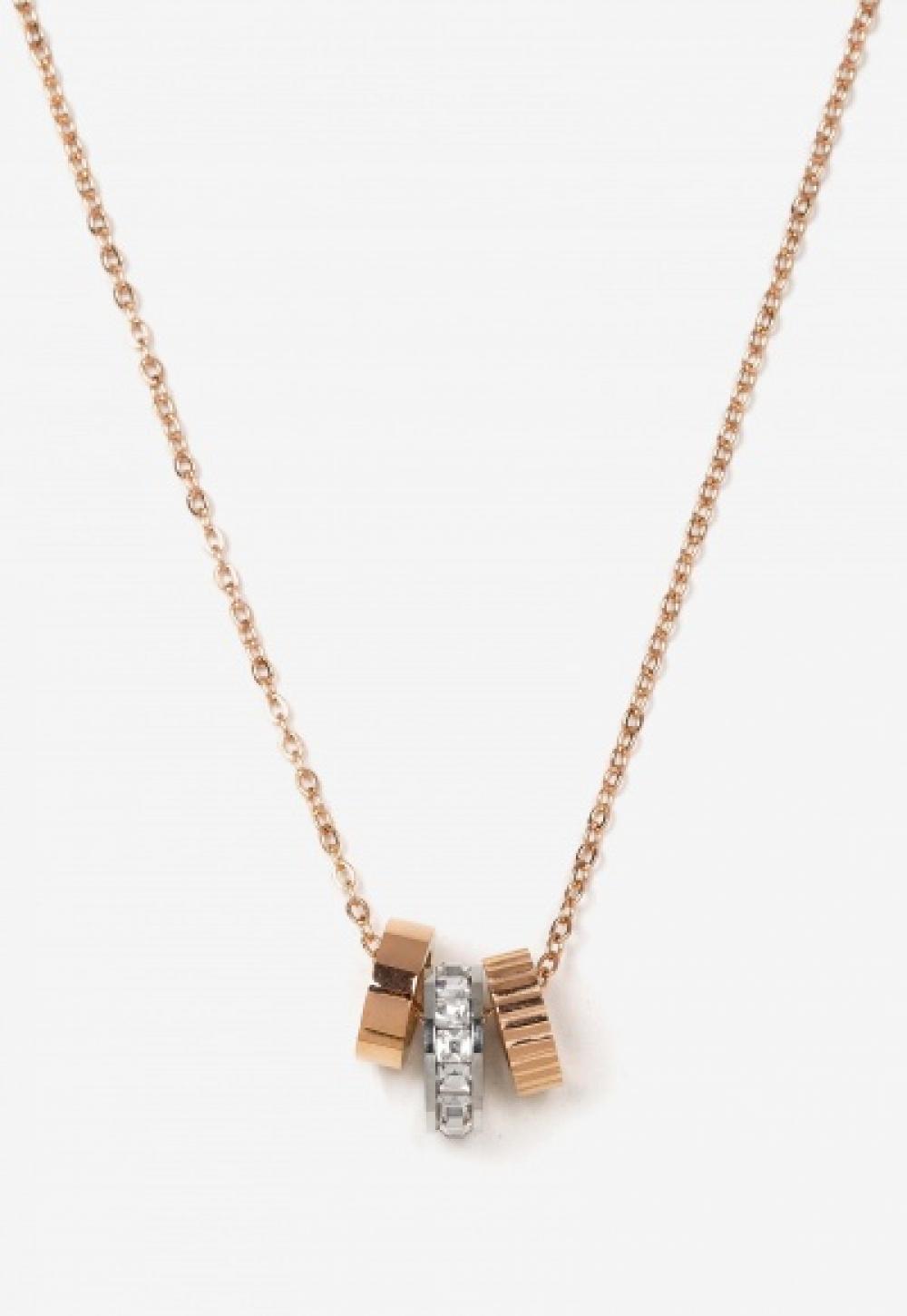 collar triple color or rosé amb circonites